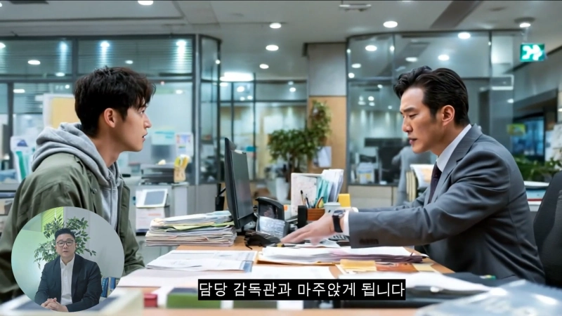 노동청 출석한 사진