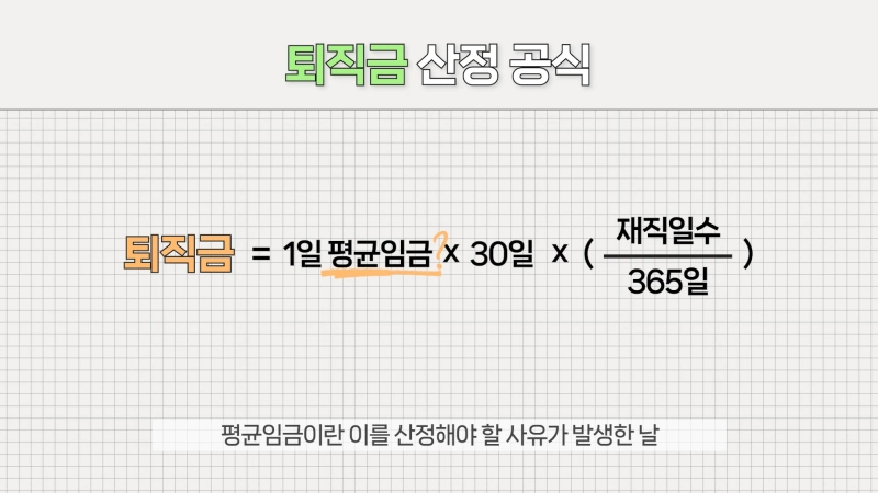 퇴직금 산정 공식