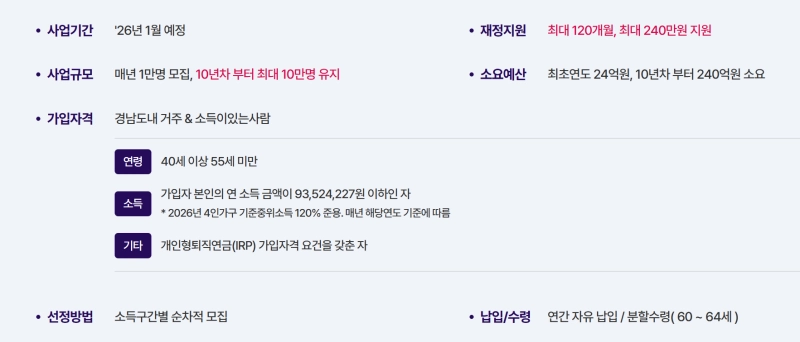 경남도민 연금 안내